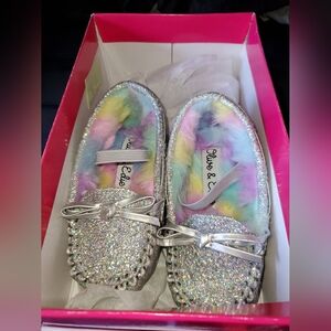 Size 5 toddler sequin moccasins
